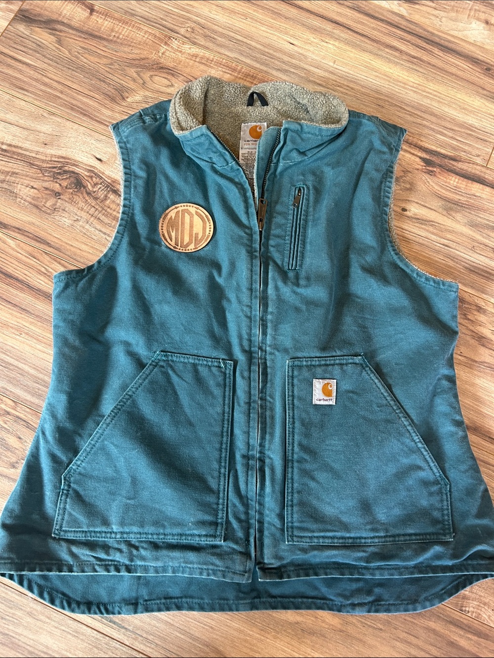 Carhartt Teal Sherpa-Lined women’s  Work Vest Large